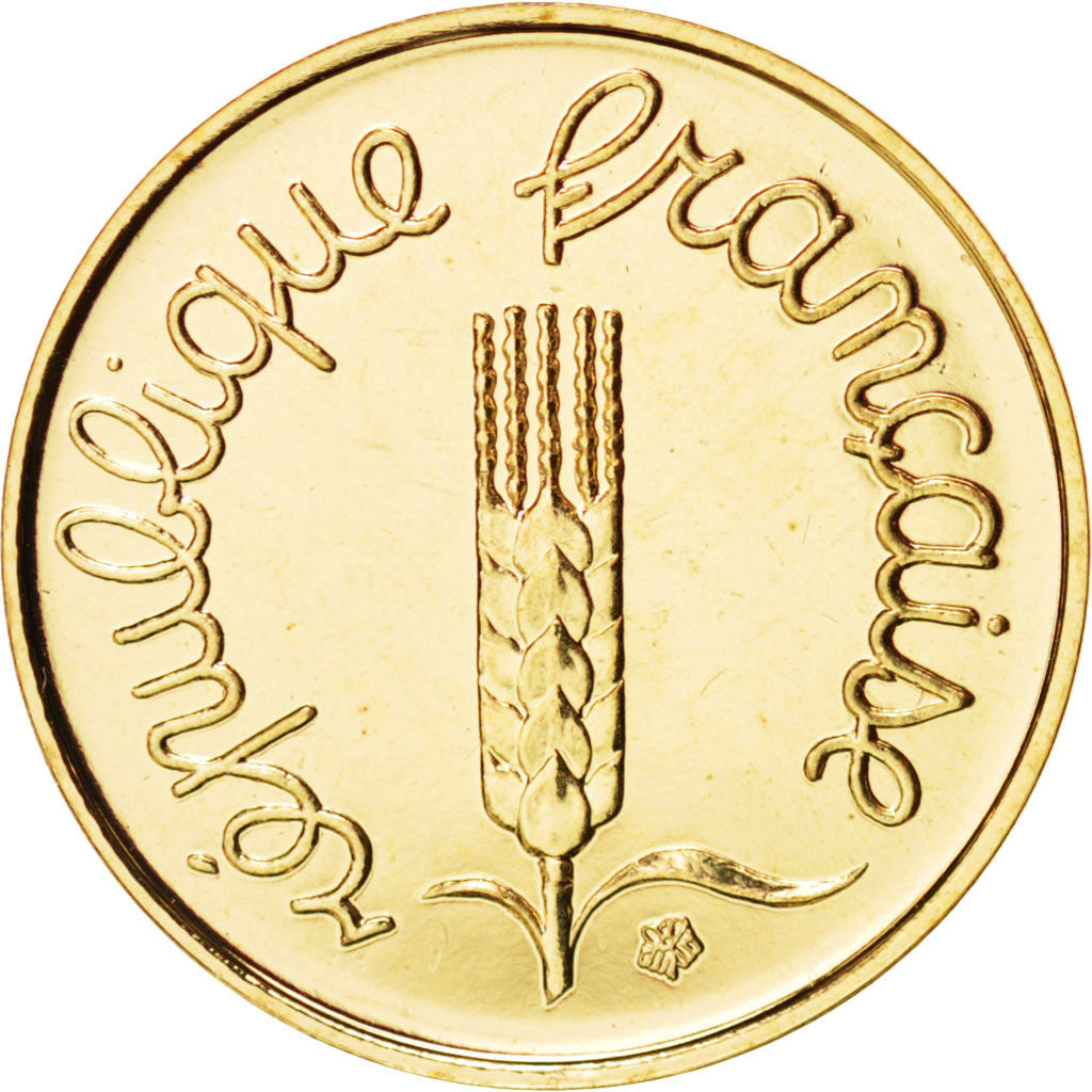Vème République, 1 Centime Epi Or 2000, KM 928a