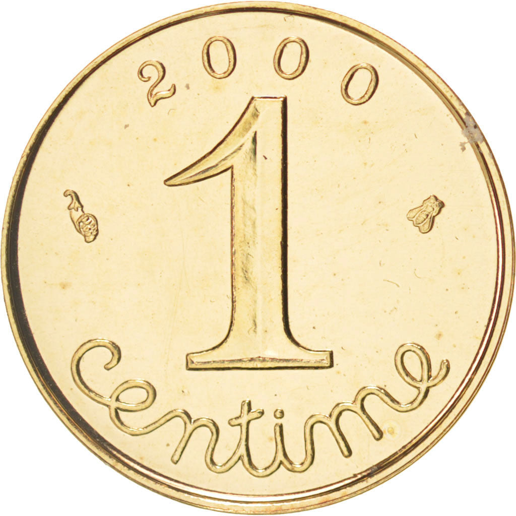 Vème République, 1 Centime Epi Or 2000, KM 928a