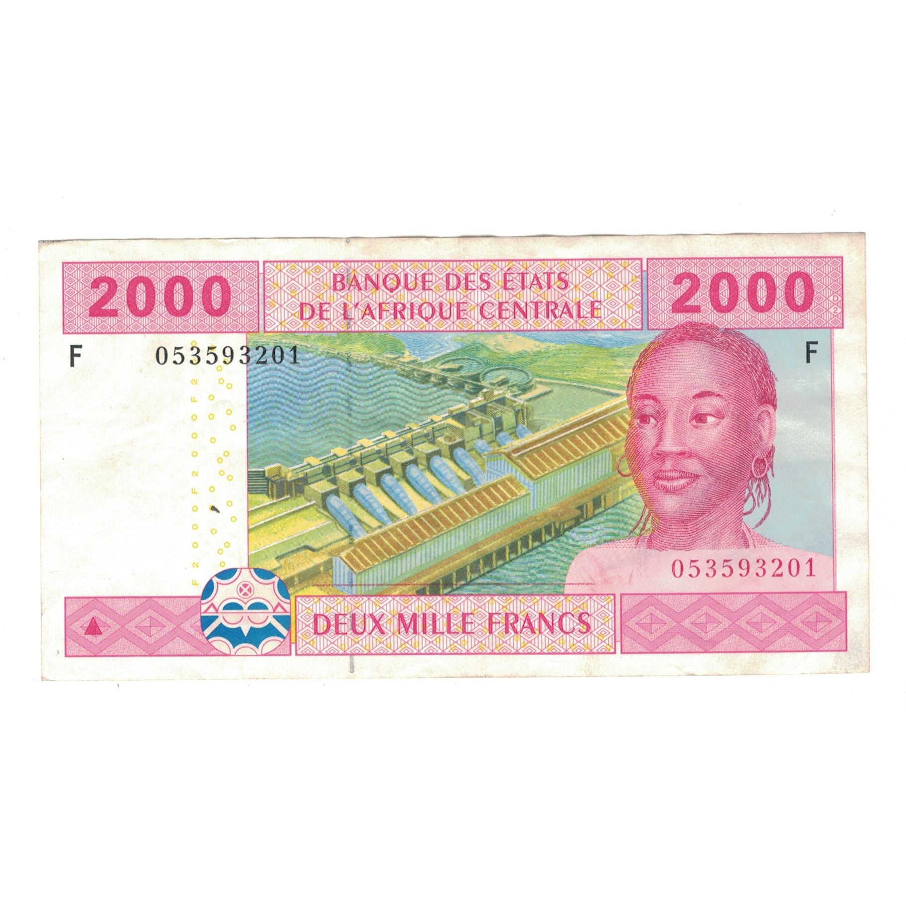 Banknote, Central African States, 2000 Francs, 2002, KM:508F, EF(40-45)