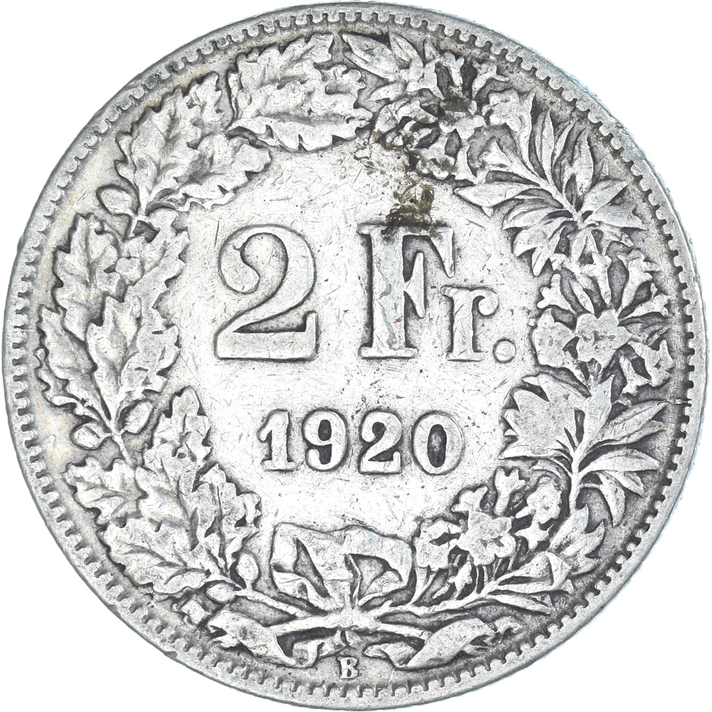 Moneda, Suiza, 2 Francs, 1920