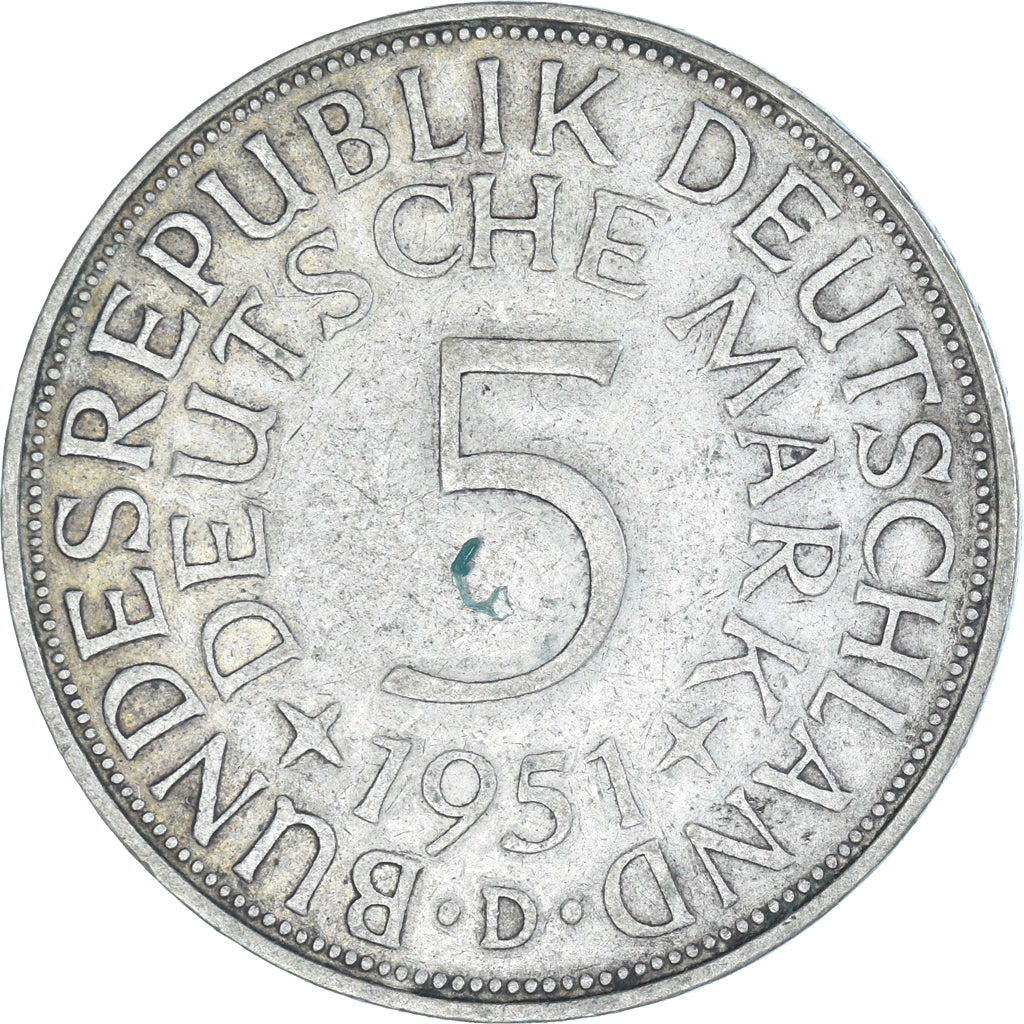 Coin, GERMANY - FEDERAL REPUBLIC, 5 Mark, 1951