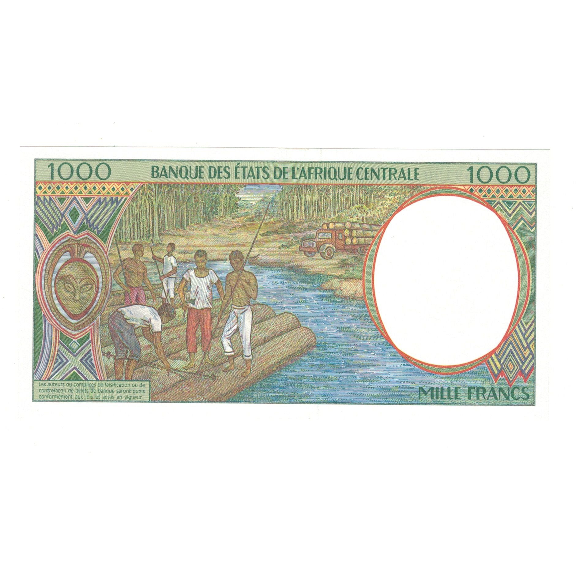 Banknote, Central African States, 1000 Francs, 1998, KM:402Le, AU(50-53)