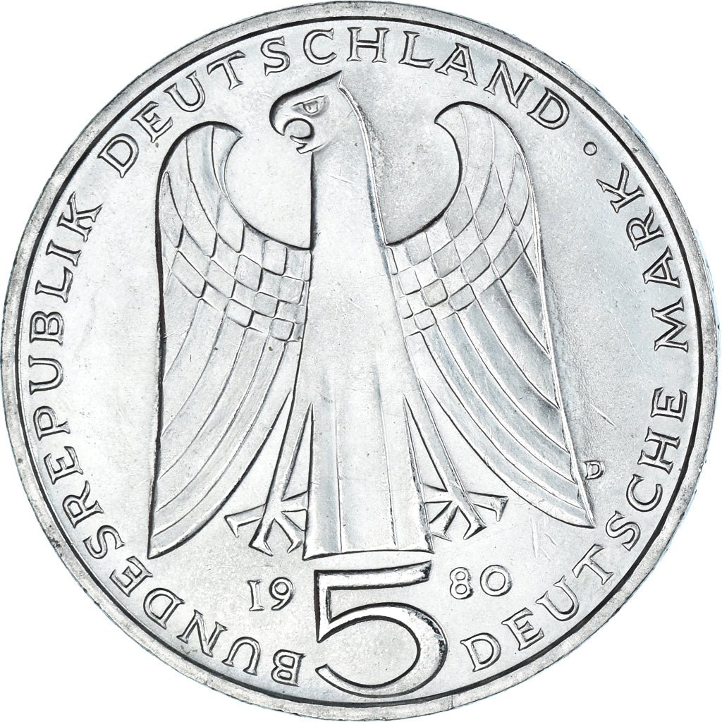 Coin, GERMANY - FEDERAL REPUBLIC, 5 Mark, 1980