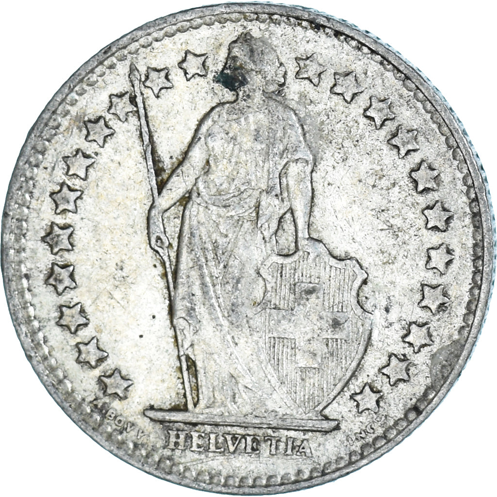 Münze, Schweiz, 1/2 Franc, 1955