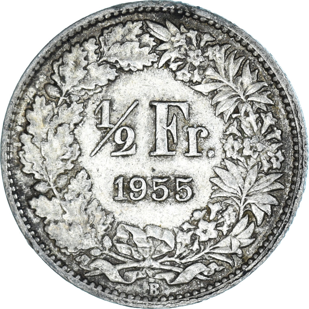 Münze, Schweiz, 1/2 Franc, 1955