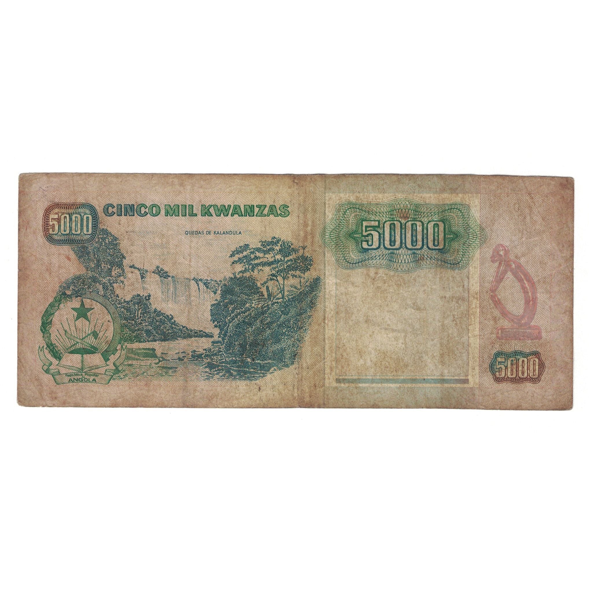 Banknote, Angola, 5000 Kwanzas, 1991, 1991-02-04, KM:130b, VF(20-25)