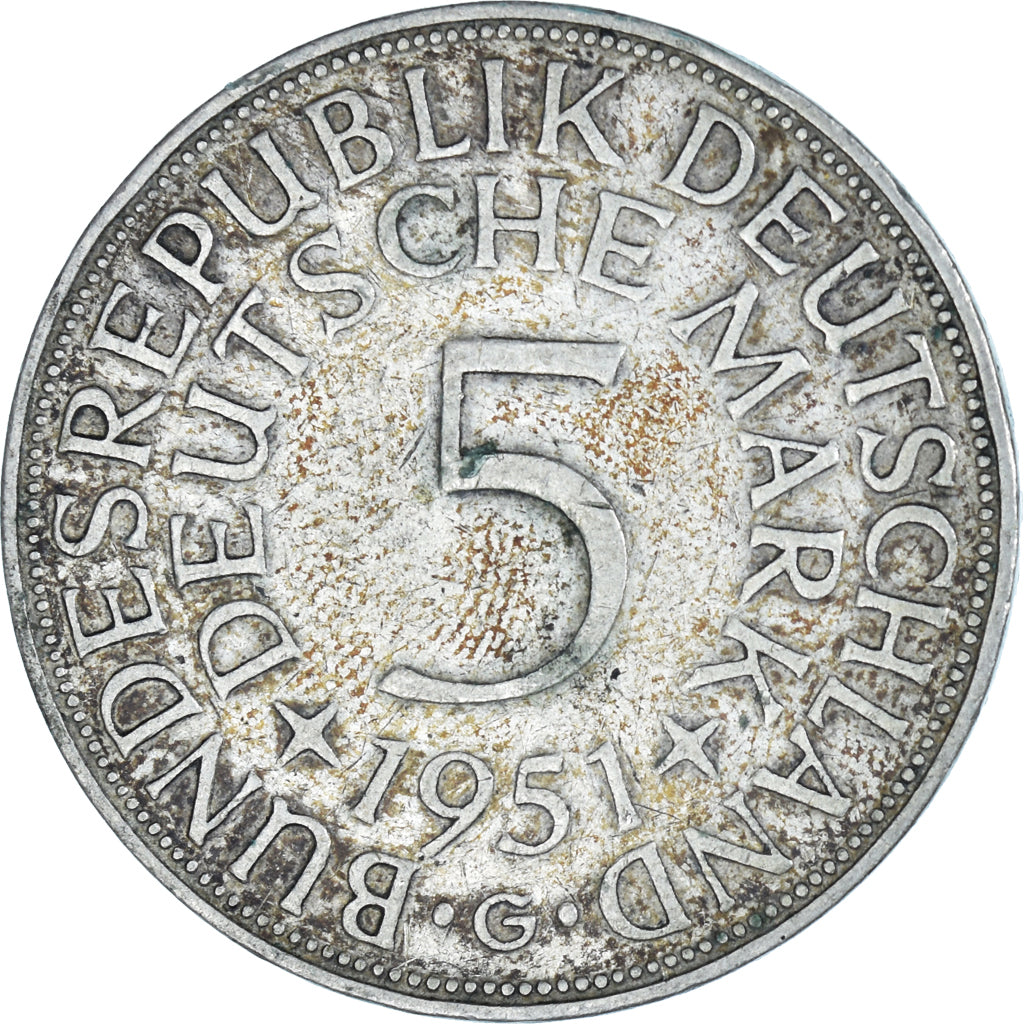 Moneta, Germania, 5 Mark, 1951