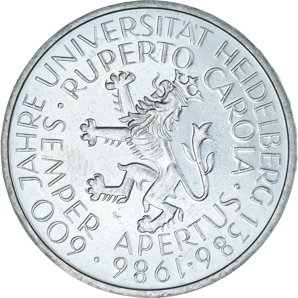 Moeda, Alemanha, 5 Mark, 1986