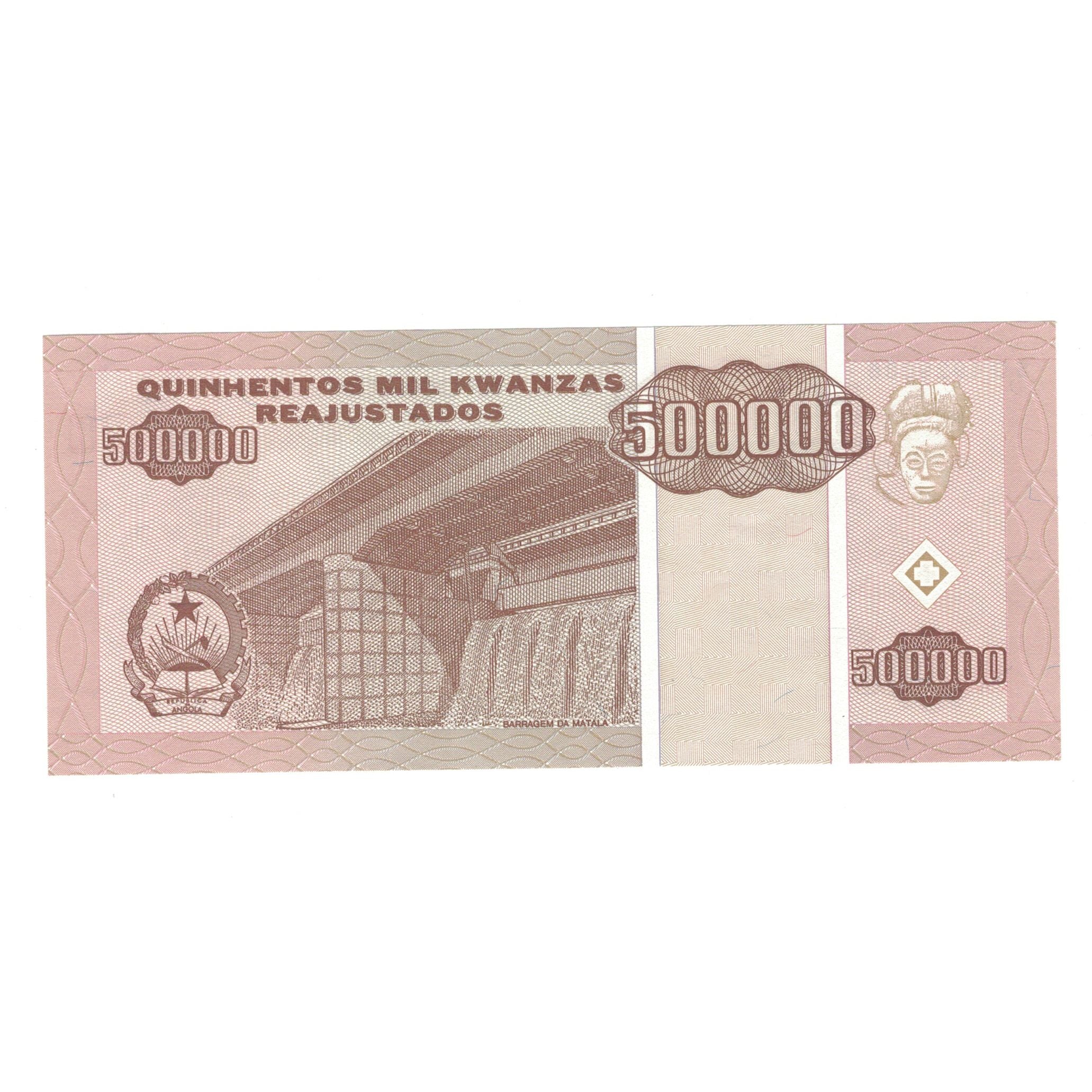 Billet, Angola, 500,000 Kwanzas Reajustados, 1995, 1995-05-01, KM:140, NEUF