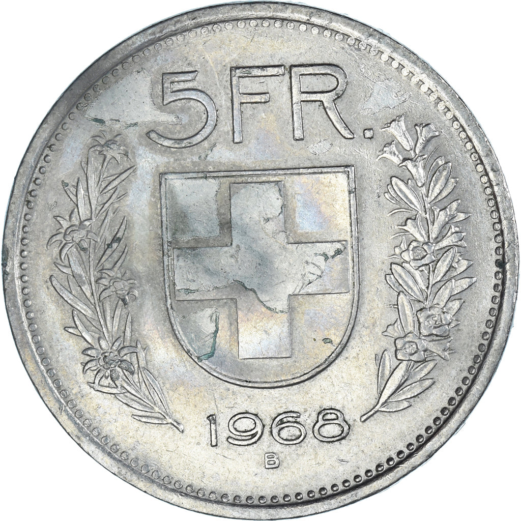 Moneta, Svizzera, 5 Francs, 1968