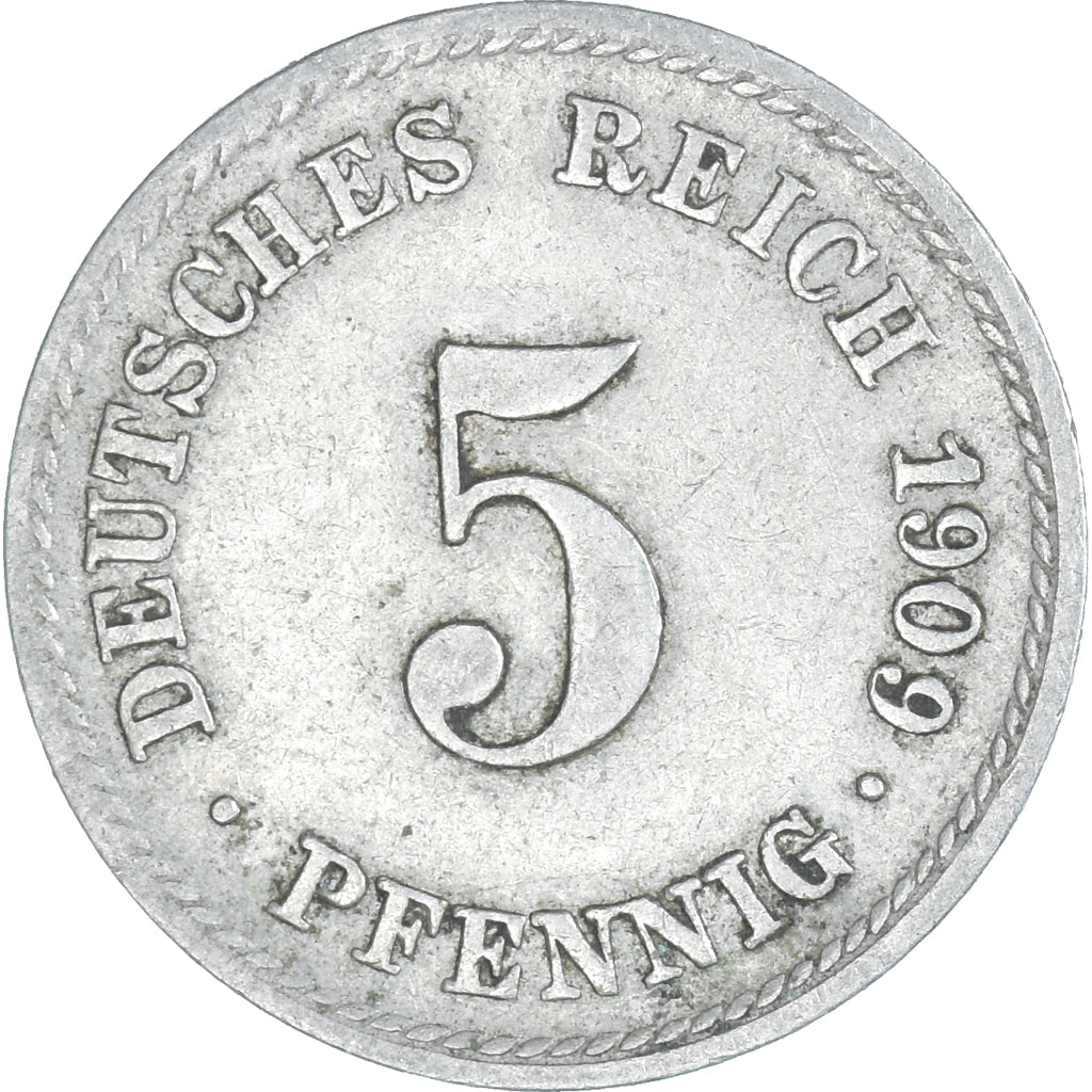 Coin, GERMANY - EMPIRE, 5 Pfennig, 1909