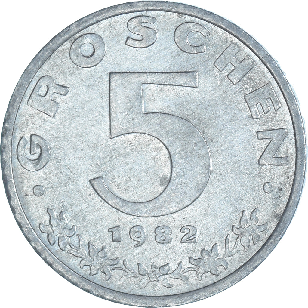 Coin, Austria, 5 Groschen, 1982