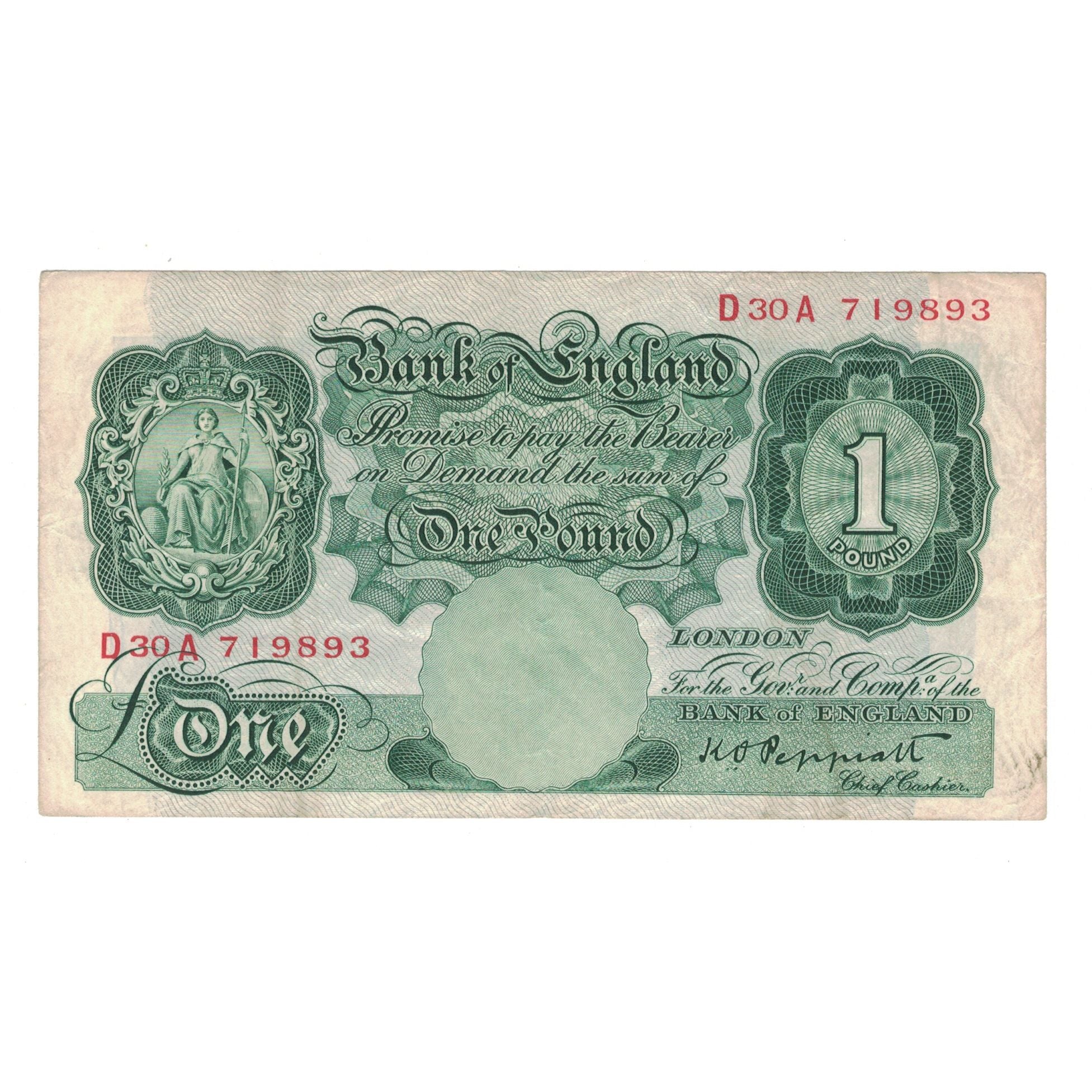 Banknote, Great Britain, 1 Pound, KM:369a, EF(40-45)