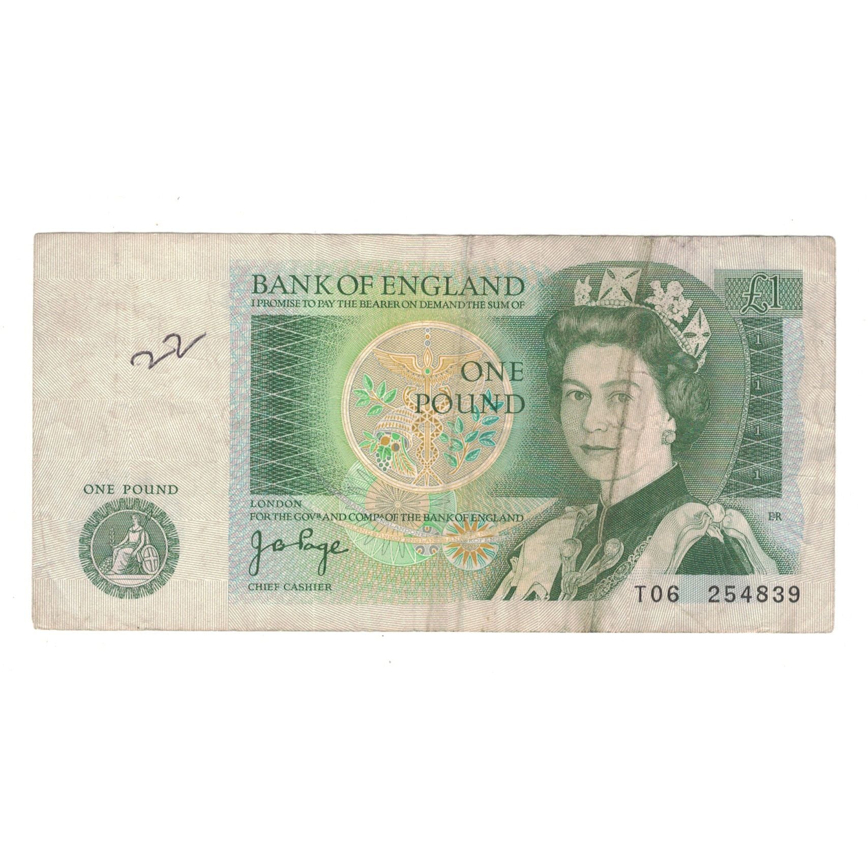 Banknote, Great Britain, 1 Pound, KM:377a, VF(30-35)