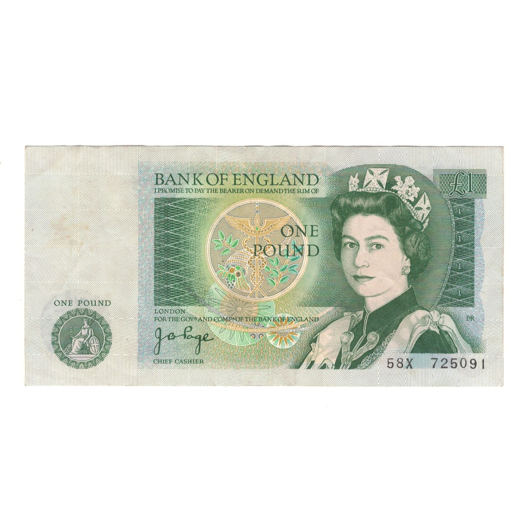 Biljet, Groot Bretagne, 1 Pound, KM:377a, TTB