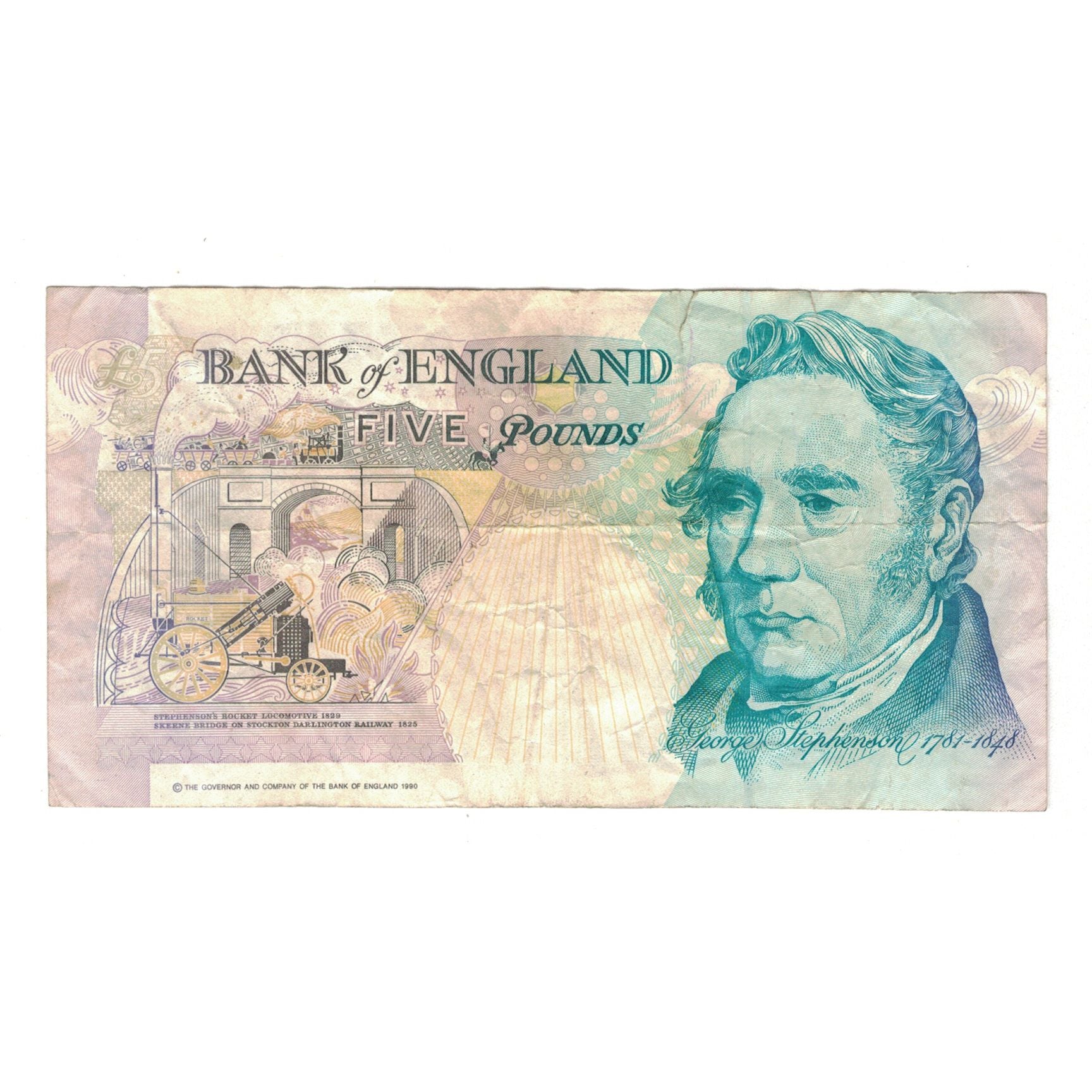 Banknote, Great Britain, 5 Pounds, KM:382b, VF(20-25)