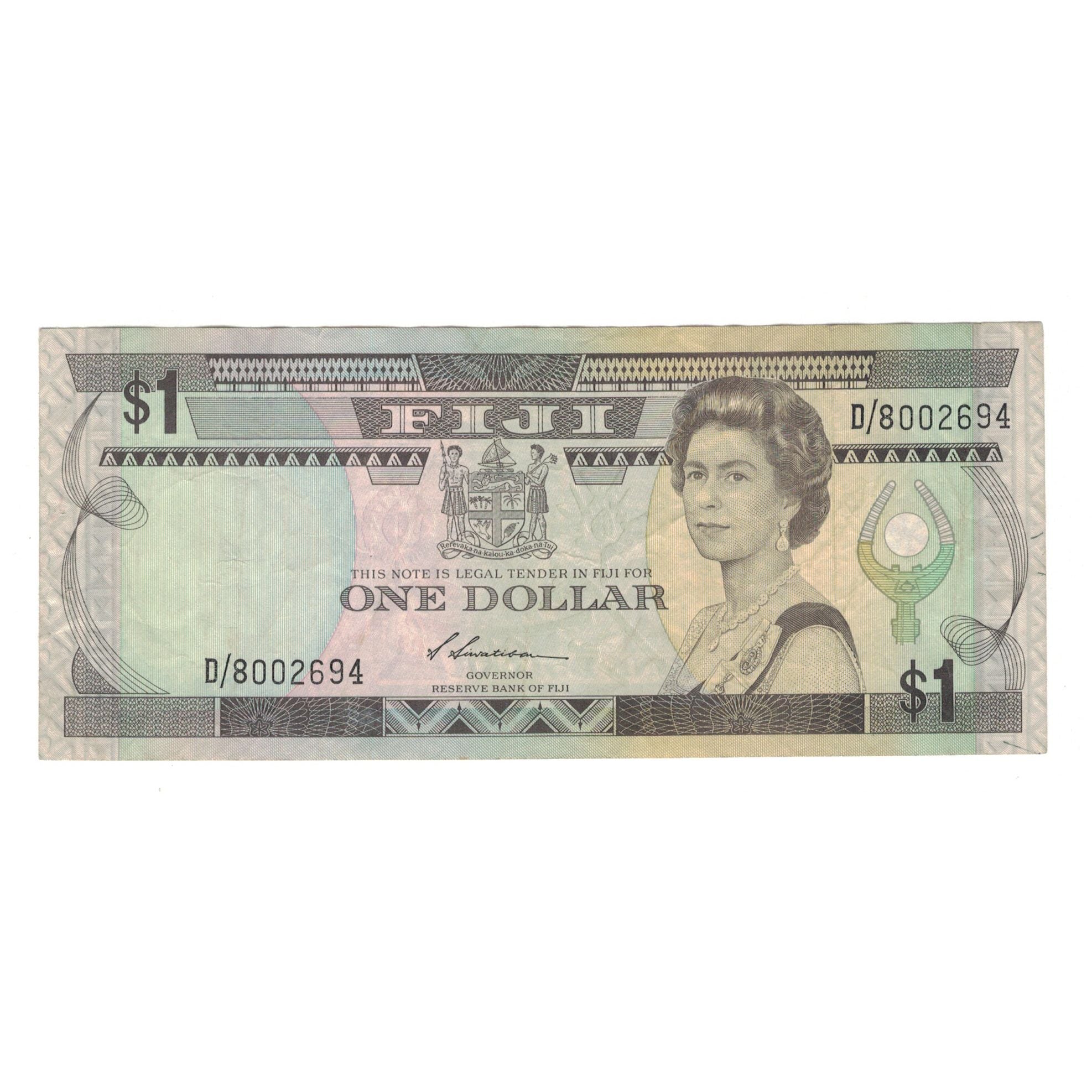 Banknote, Fiji, 1 Dollar, KM:86a, EF(40-45)