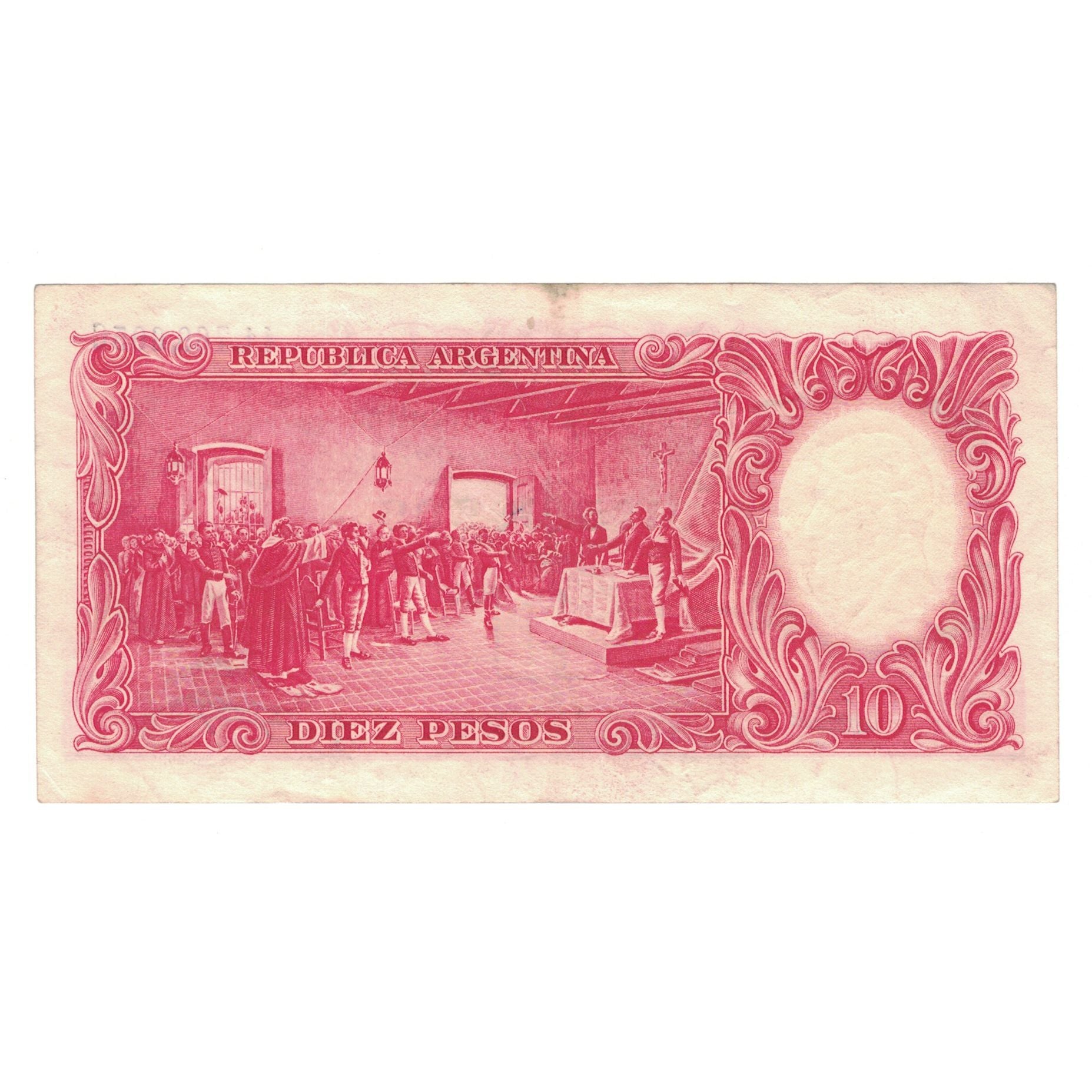 Nota, Argentina, 10 Pesos, KM:265b, EF(40-45)