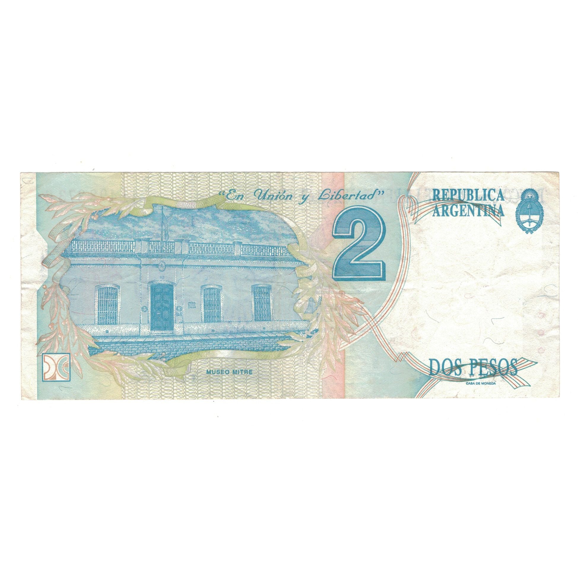 Billete, 2 Pesos, Argentina, KM:340b, MBC