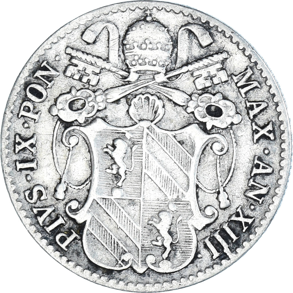 Münze, Italien Staaten, 5 Baiocchi, 1858