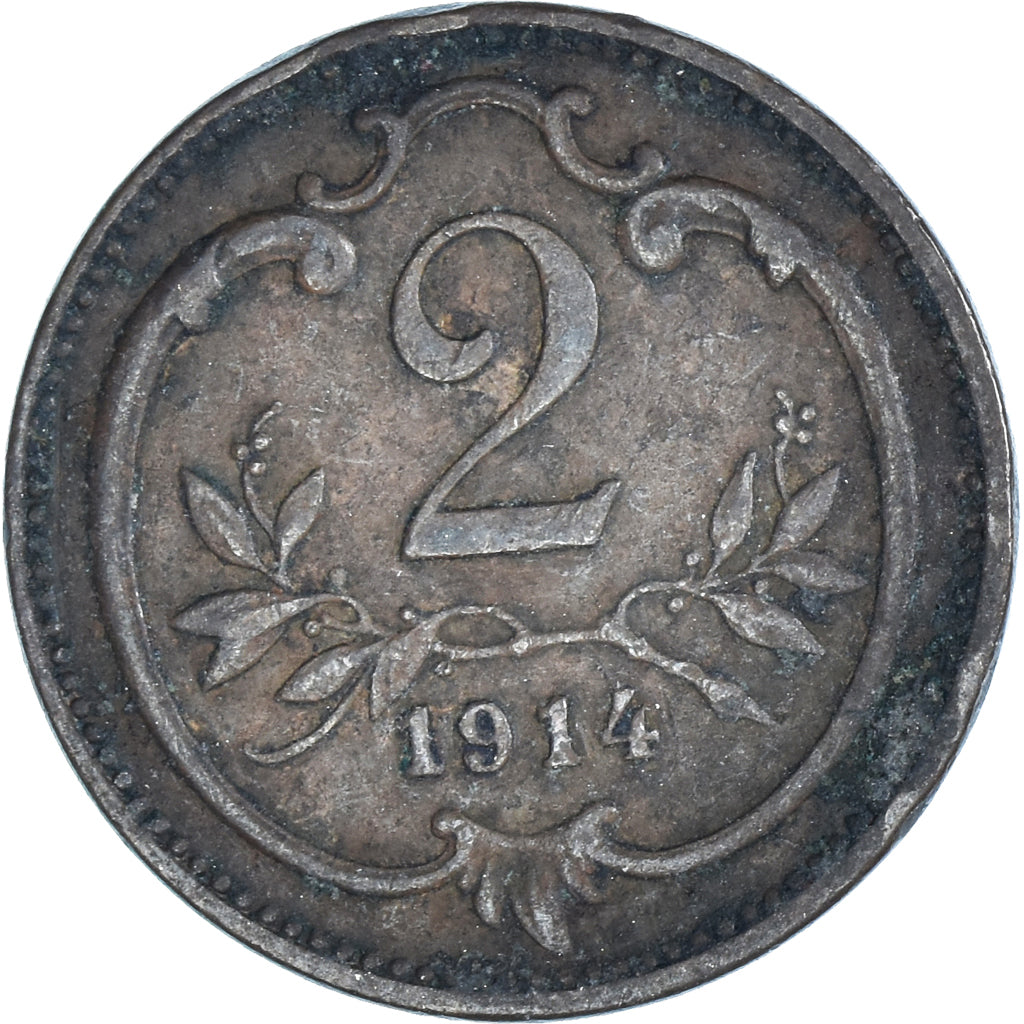 Moneta, Austria, 2 Heller, 1914