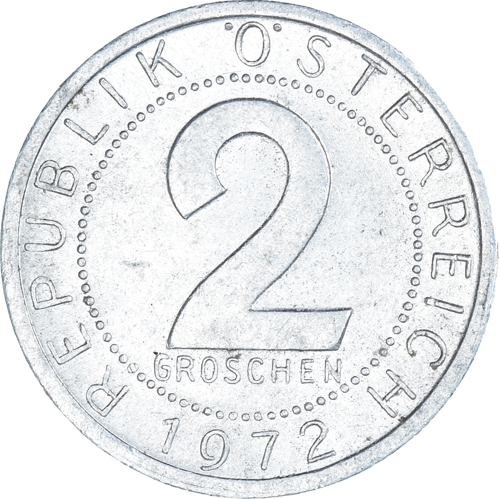 Coin, Austria, 2 Groschen, 1972