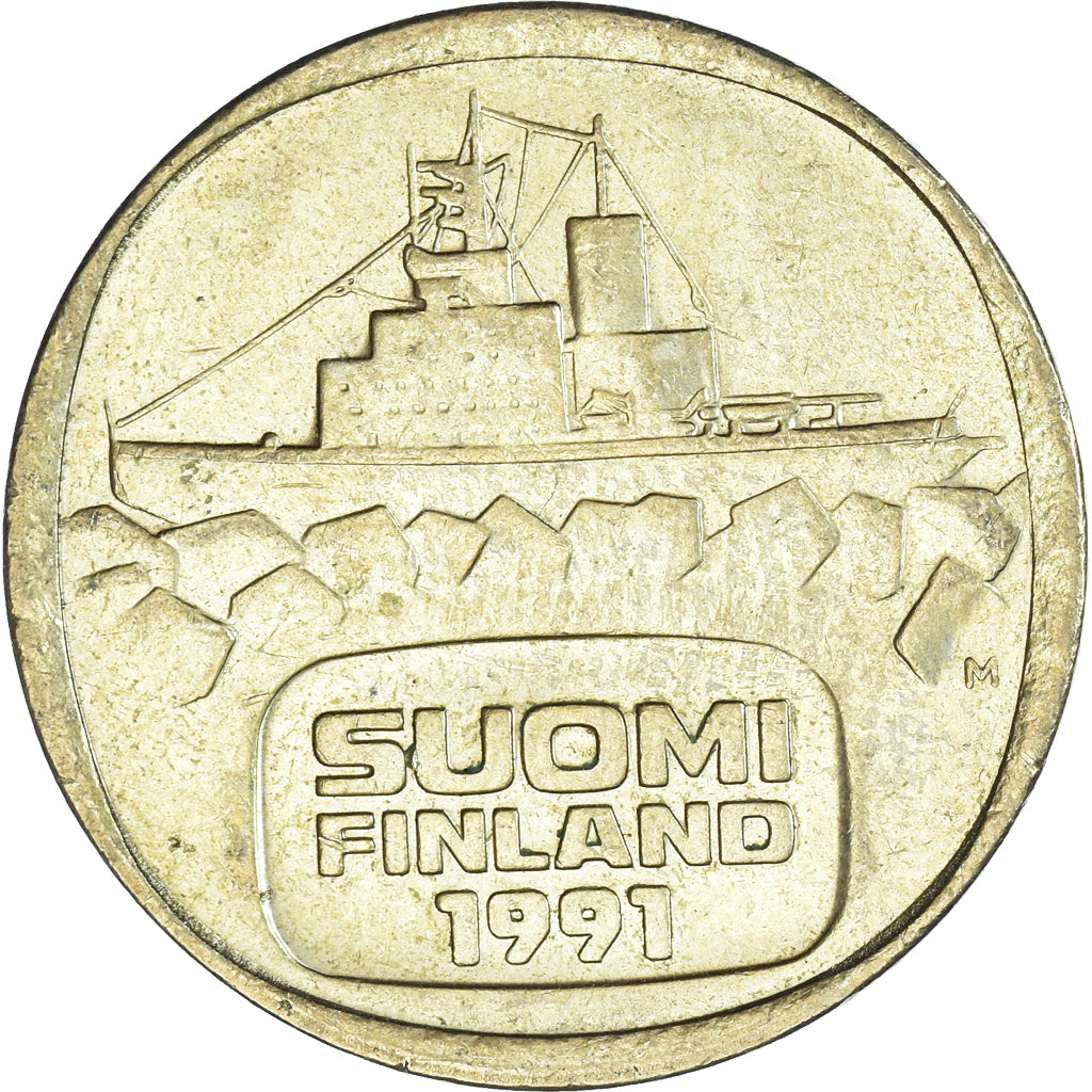 Moneta, Finlandia, 5 Markkaa, 1991