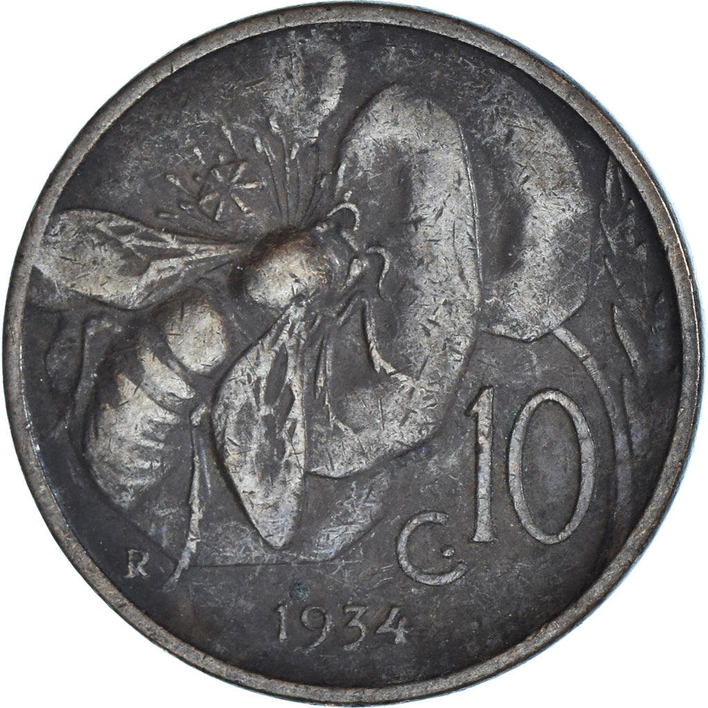 Coin, Italy, 10 Centesimi, 1934