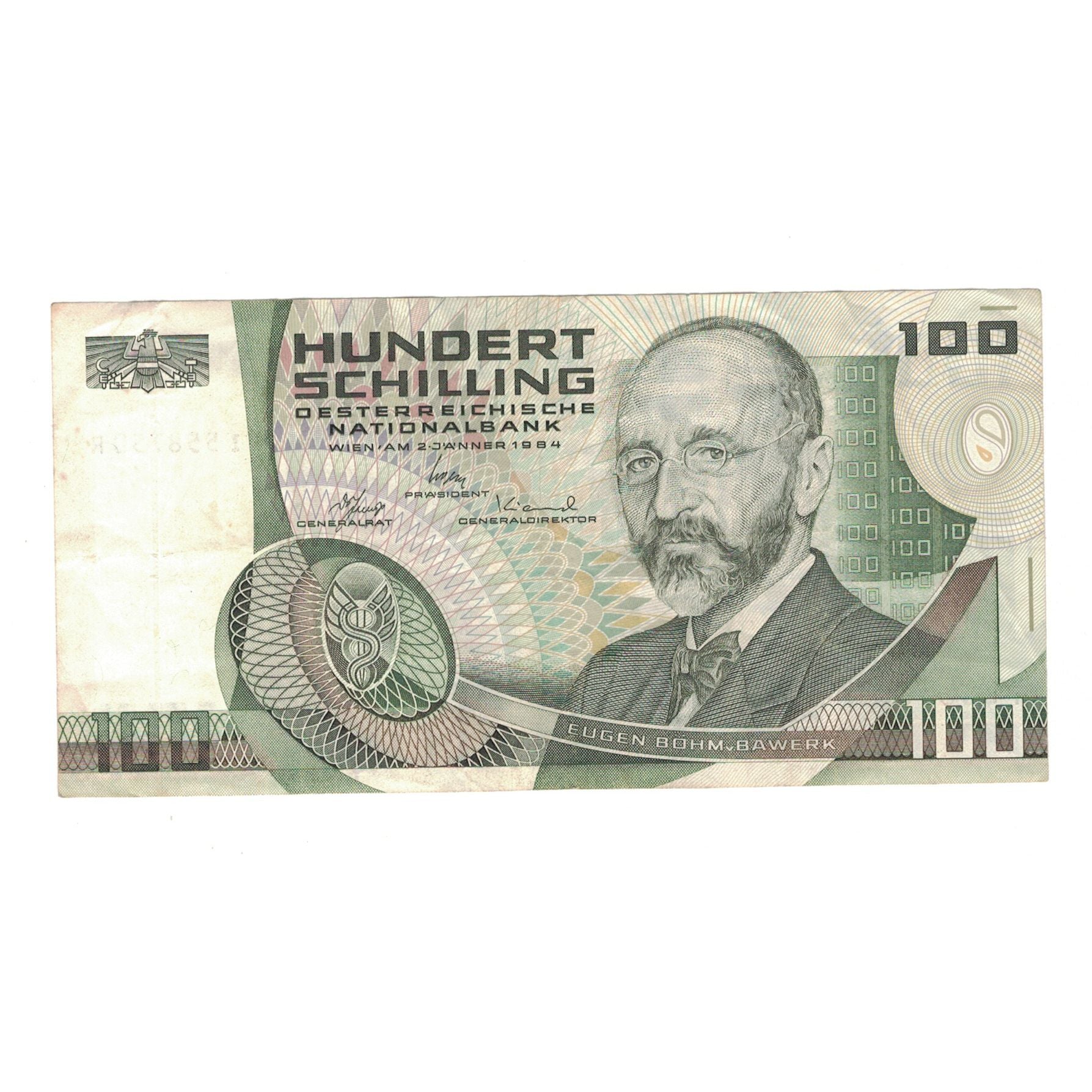 Banknote, Austria, 100 Schilling, 1984, 1984-01-02, KM:150, EF(40-45)