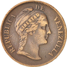 VENEZUELA, Centavo, 1862, Heaton, KM #7, EF(40-45), Copper, 25, 7.38