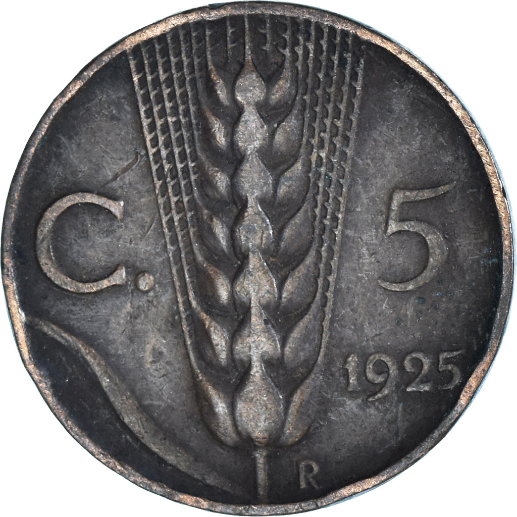 Moeda, Itália, 5 Centesimi, 1925