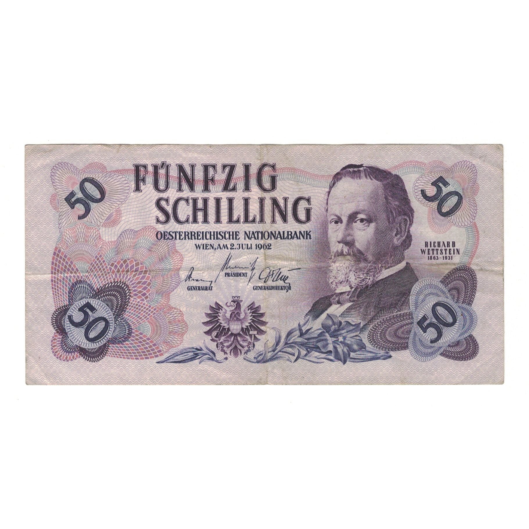 Banknote, Austria, 50 Schilling, 1962, 1962-07-02, KM:137a, VF(20-25)