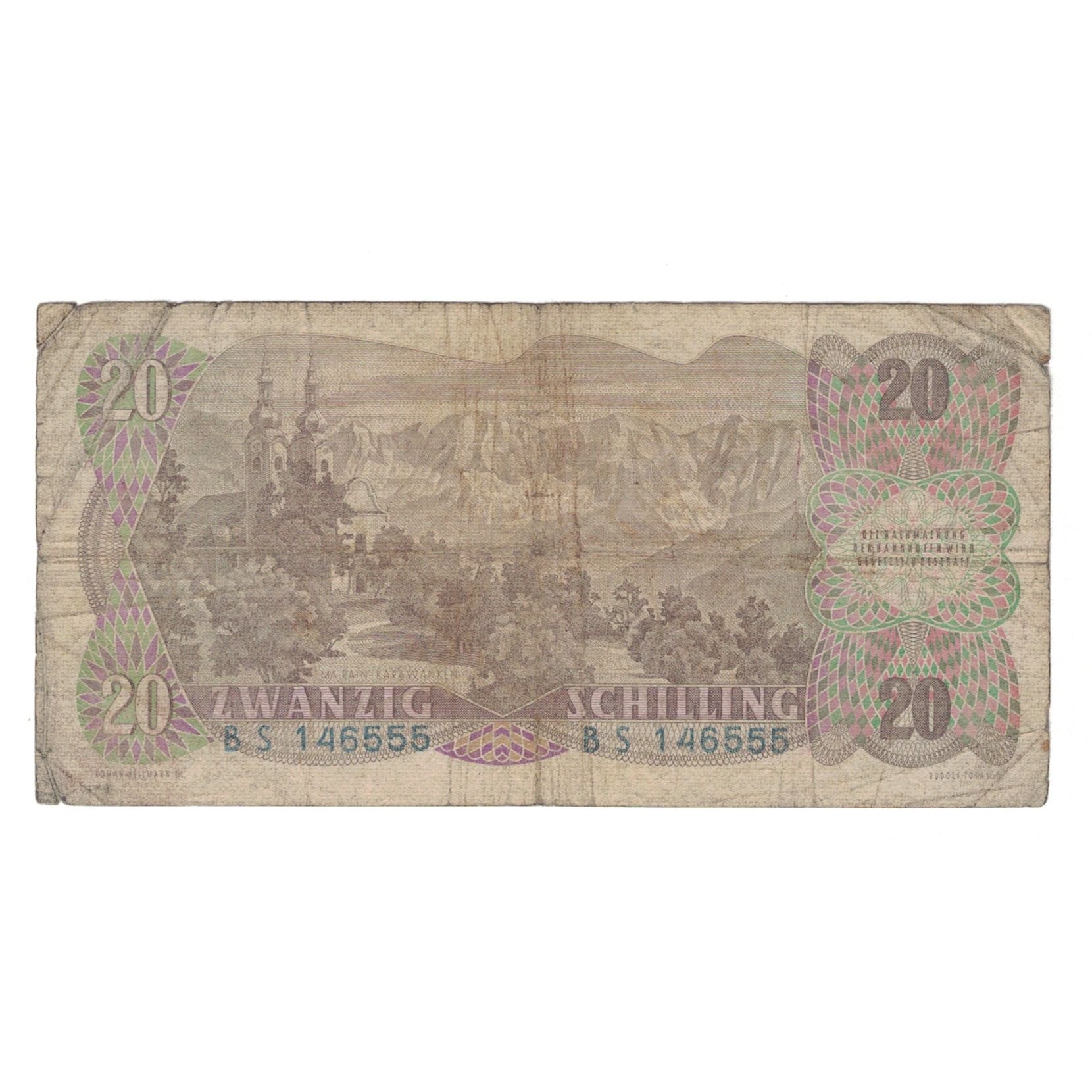 Banknote, Austria, 20 Schilling, 1956, 1956-07-02, KM:136a, VG(8-10)