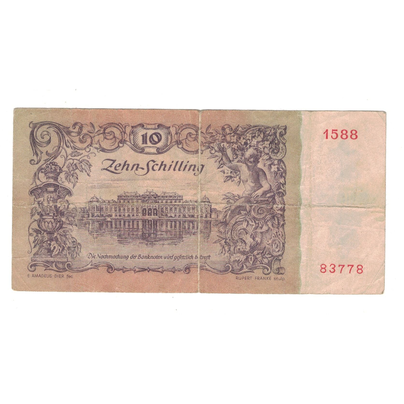 Banknote, Austria, 10 Schilling, 1950, 1950-01-02, KM:128, VF(20-25)