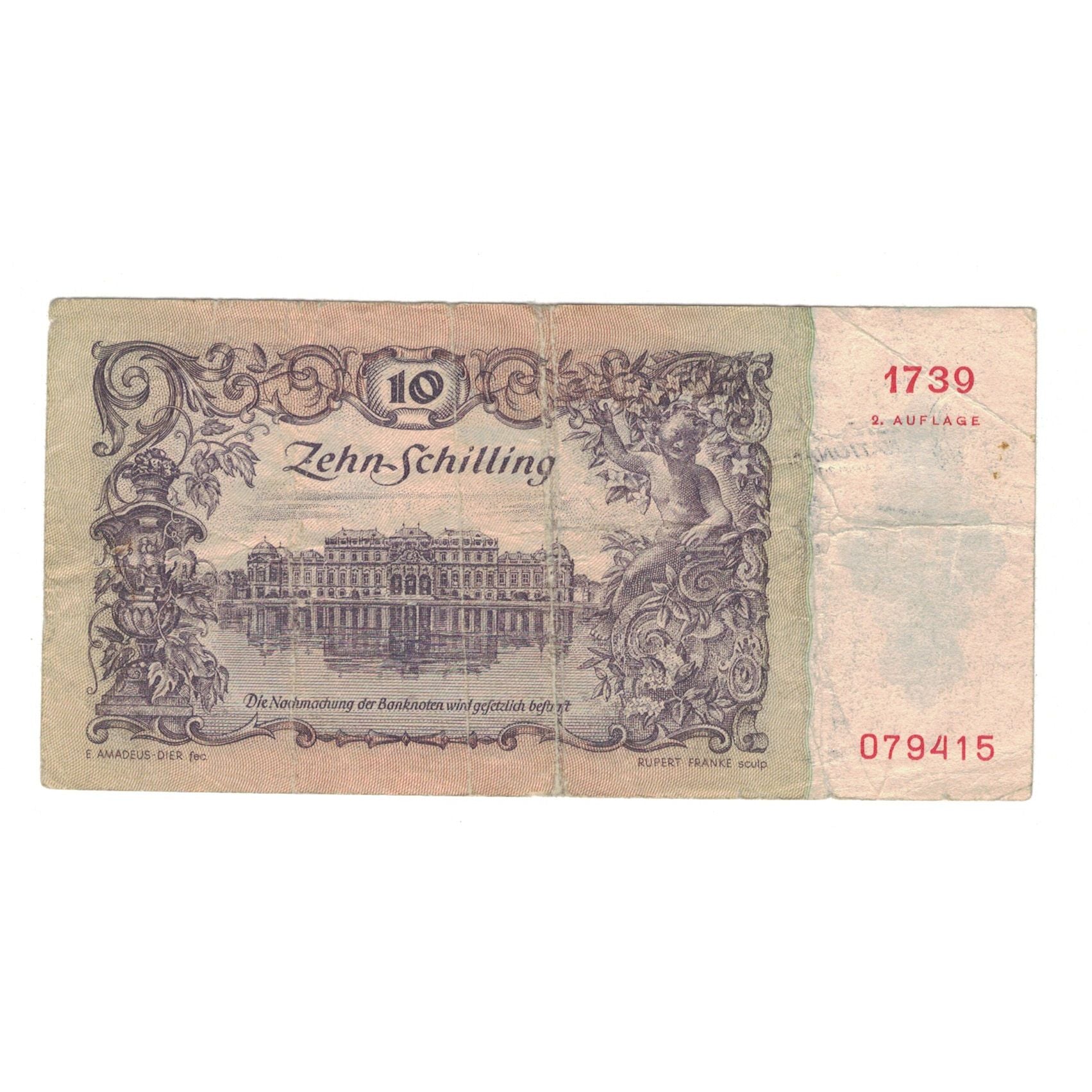 Banknote, Austria, 10 Schilling, 1950, 1950-01-02, KM:127, VF(20-25)