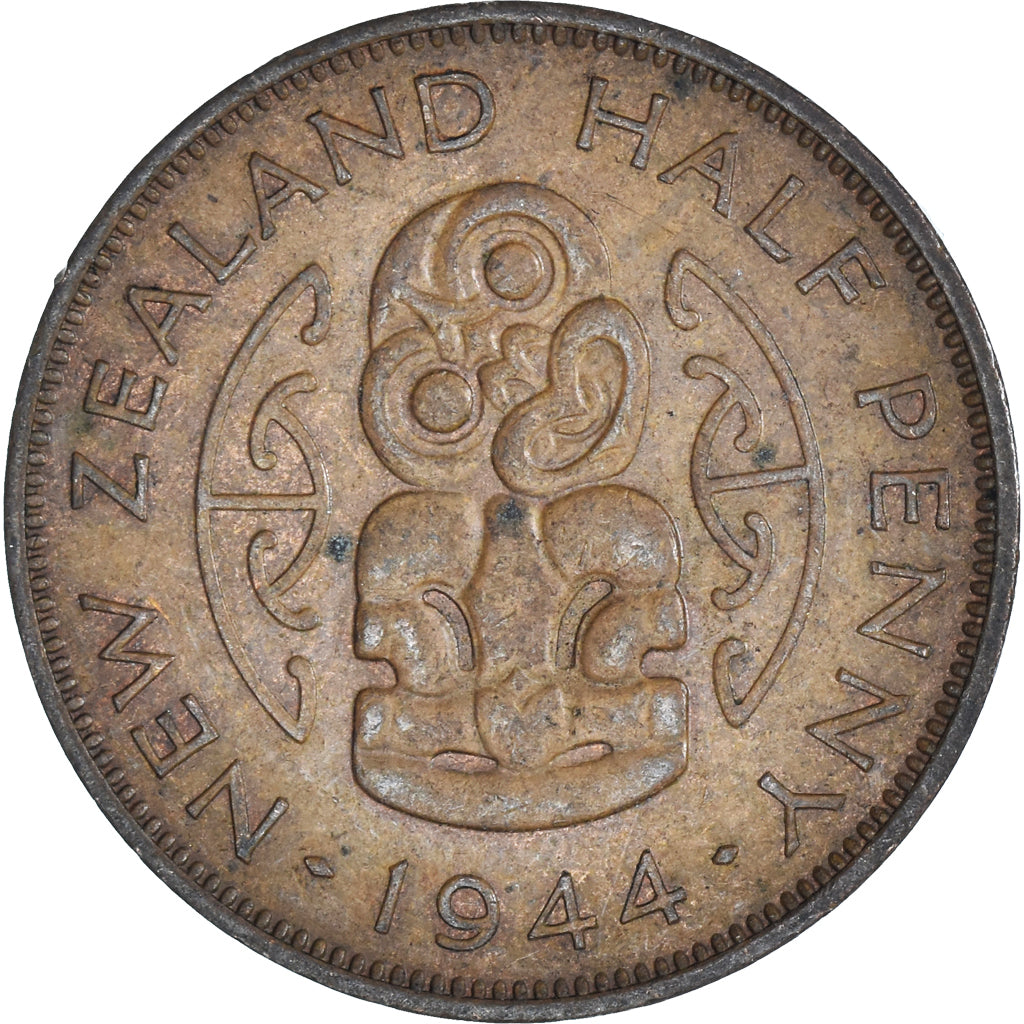 Coin, New Zealand, 1/2 Penny, 1944
