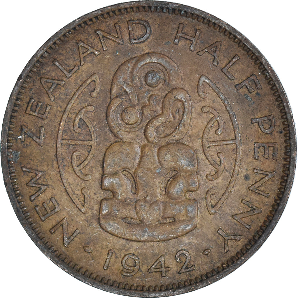 Coin, New Zealand, 1/2 Penny, 1942