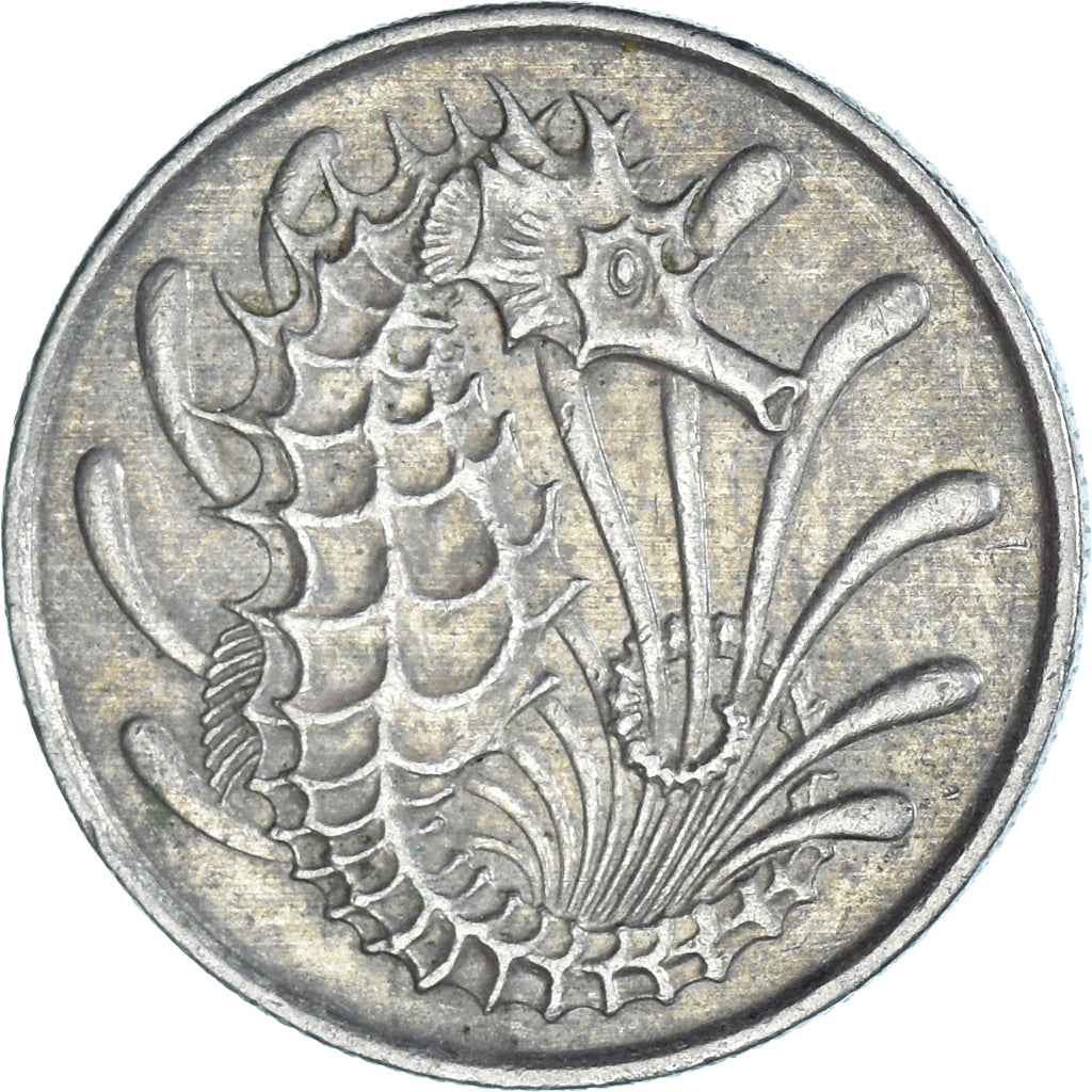 Moeda, Singapura, 10 Cents, 1971