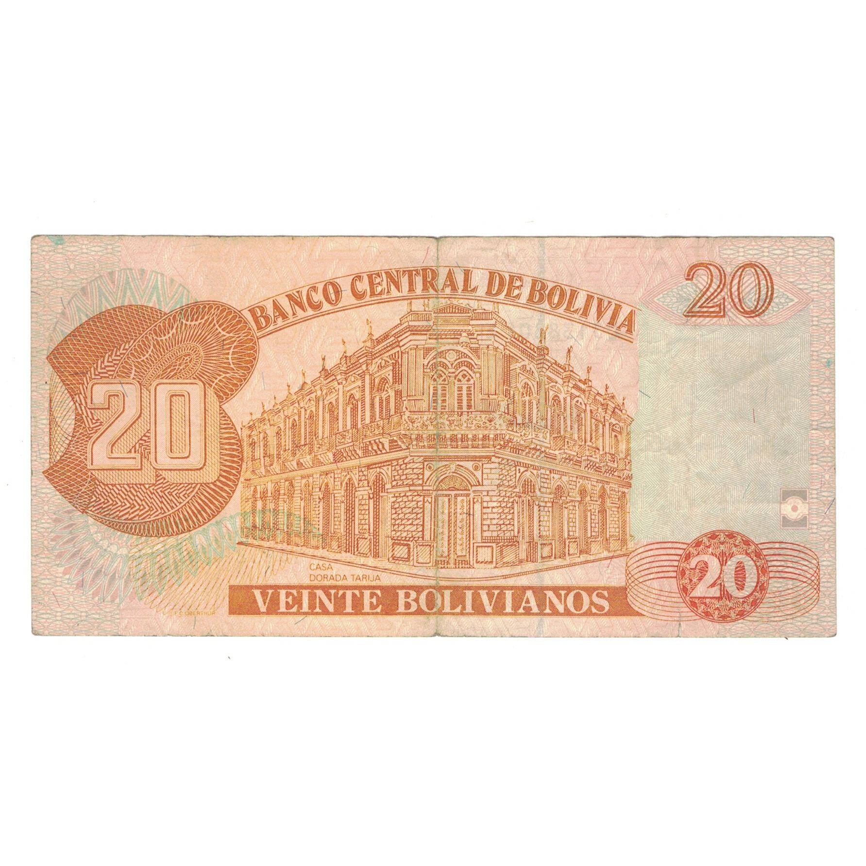 Billete, 20 Bolivianos, 1986, Bolivia, 1986, KM:205c, BC+