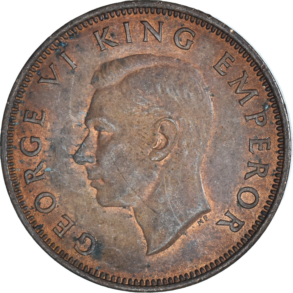 Coin, New Zealand, 1/2 Penny, 1944