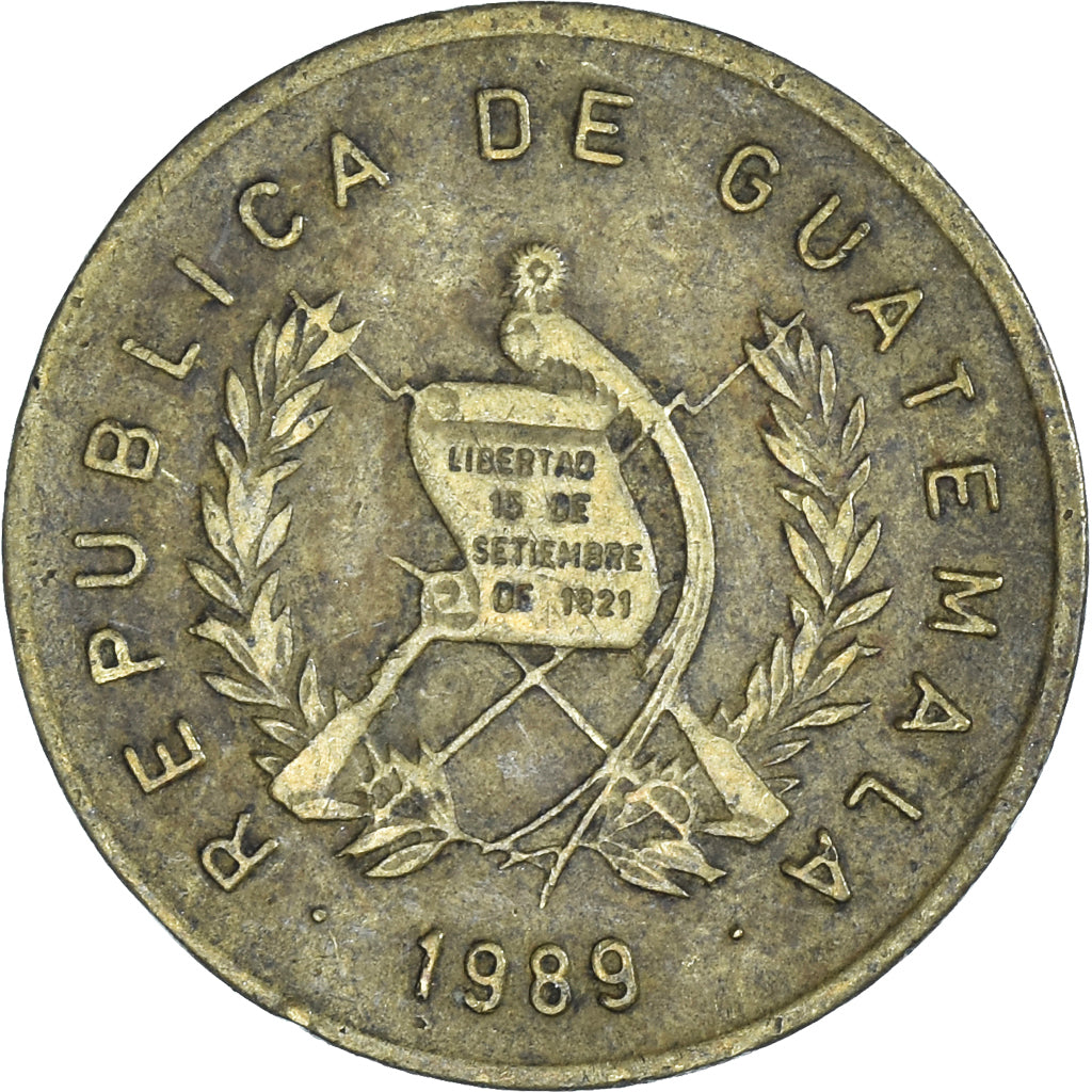 Moneda, Guatemala, Centavo, Un, 1989