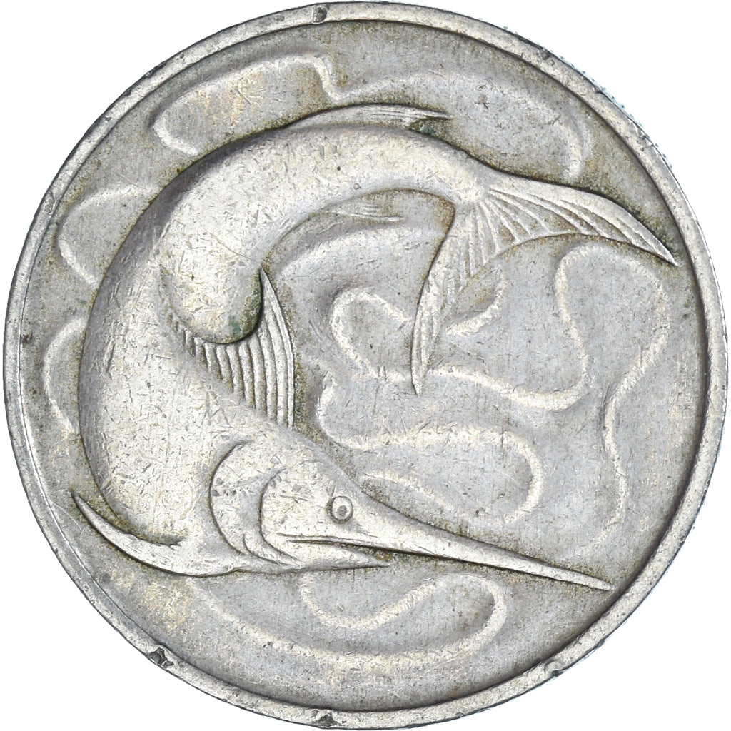 Coin, Singapore, 20 Cents, 1967