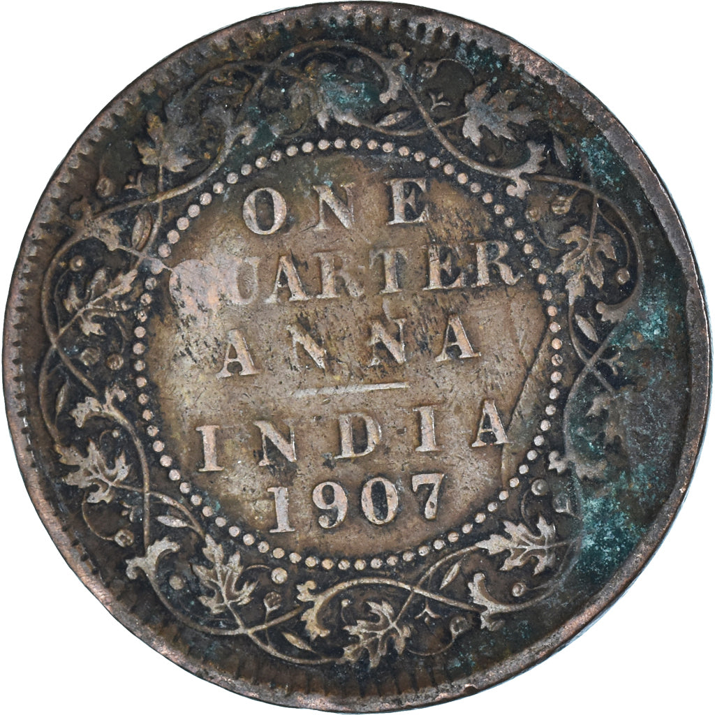 Münze, India, 1/4 Anna, 1907