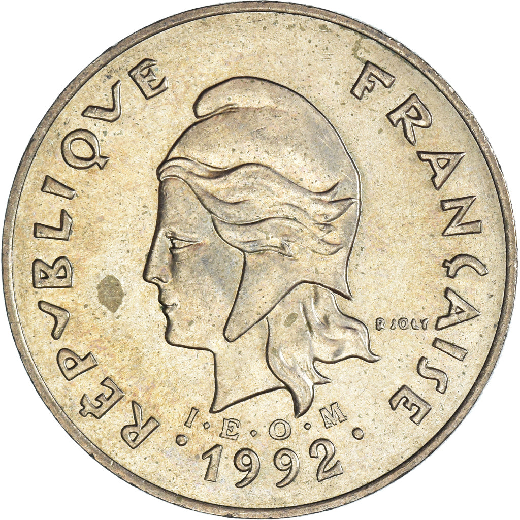 Münze, Neukaledonien, 100 Francs, 1992