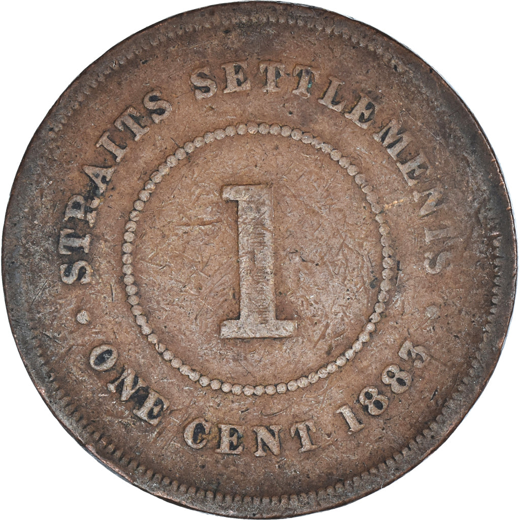 Moneta, Insediamenti dello Stretto, Cent, 1883