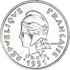 Coin, New Caledonia, 10 Francs, 1991