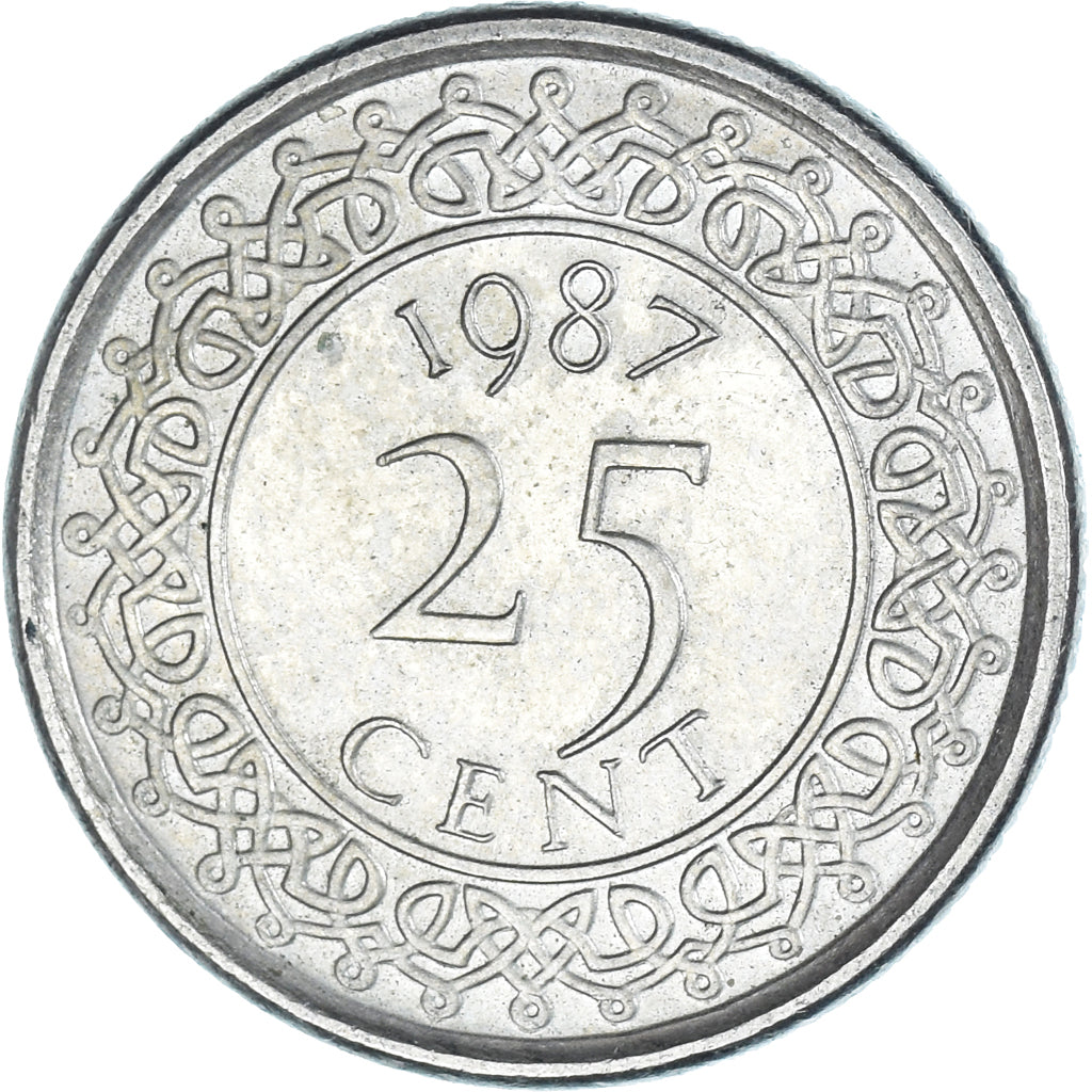 Coin, Surinam, 25 Cents, 1987