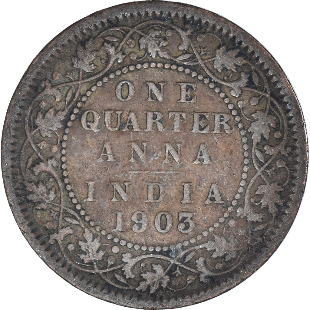 Coin, India, 1/4 Anna, 1903