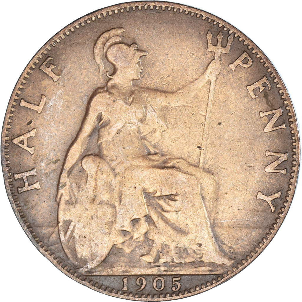 Moneda, Gran Bretaña, 1/2 Penny, 1905