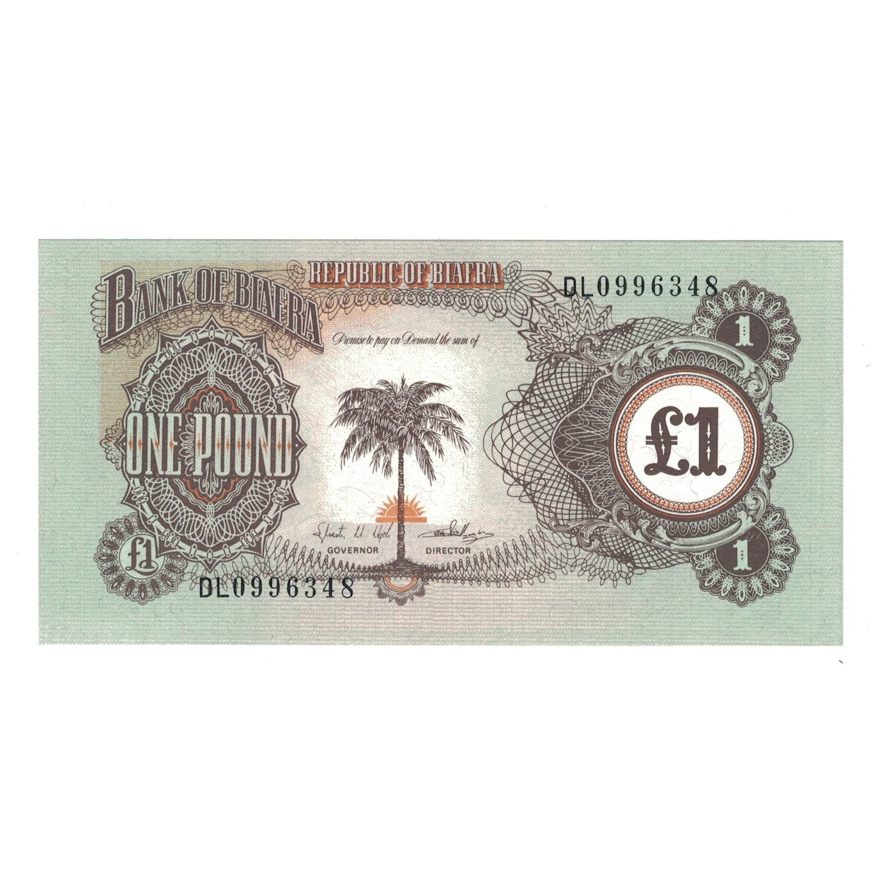 Banknote, Biafra, 1 Pound, KM:5a, UNC(65-70)
